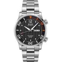 MIDO Multifort Diver 旗鑑日曆 機械錶-黑x銀/42mm M0059301106000