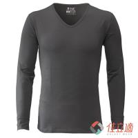 3M-佳立適-升溫蓄熱保暖衣-男V領-灰色