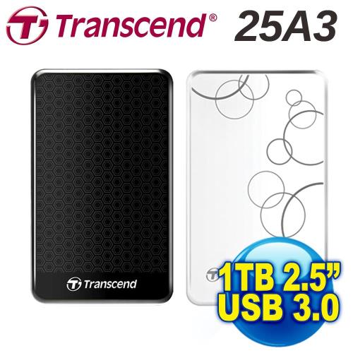 Transcend創見 StoreJet 1TB 2.5吋行動硬碟 USB3.0 TS1TSJ25A3