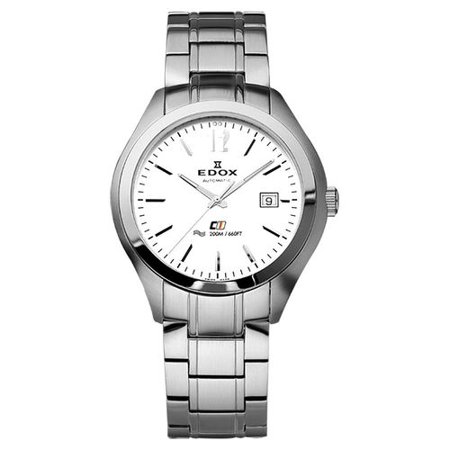 EDOX Class-1 紳士自動上鍊機械錶-銀/42mm E80062.3.AIN
