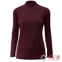 佳立適 女款高領升溫蓄熱保暖衣-酒紅(採用3M吸濕快排原紗)