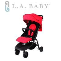 【美國 L.A. Baby】 旅行摺疊嬰兒手推車-紅色