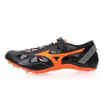 【MIZUNO】CHRONO INX 9-男女日製田徑釘鞋-短距離 附鞋袋 黑橘