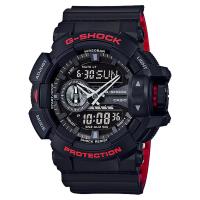 CASIO 卡西歐 G-SHOCK 特別版重機雙顯錶-黑紅 GA-400HR-1ADR