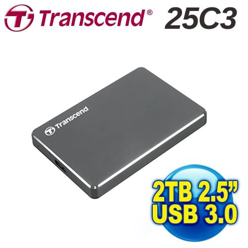 2.5吋 創見 2TB StoreJet 硬碟(TS2TSJ25C3N)