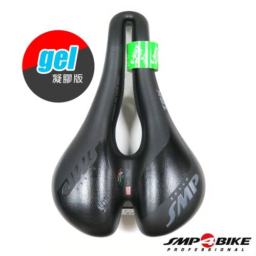 【SELLE SMP】義大利TRK Gel輕薄休閒型自行車座墊(女用加寬版)-黑