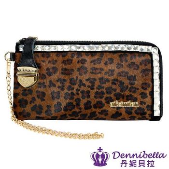 Dennibella 丹妮貝拉 -時尚復古手拿晚宴包-咖啡豹紋