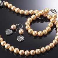 (小樂珠寶) 雙北市結婚珠寶獨家設計,高品質珠寶,全美正圓3A南洋深海貝珍珠套組多件超划算