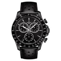 TISSOT 天梭 V8系列三眼計時腕錶-黑/42.5mm T1064173605100