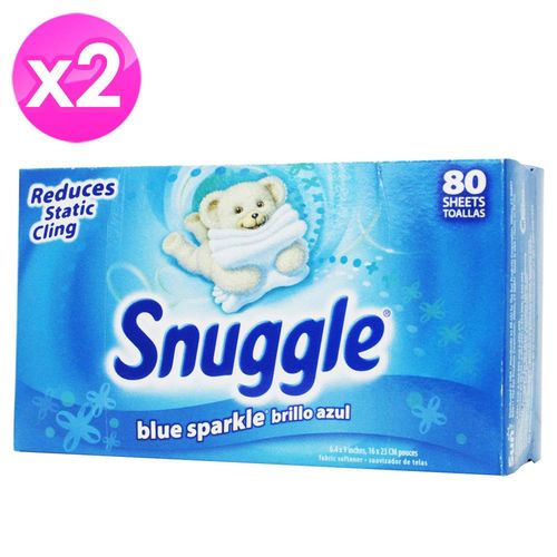 【美國 Snuggle】 衣物柔軟片80張 - 2入組
