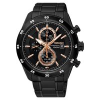 SEIKO 精工 Criteria 零極限三眼計時腕錶-黑/44mm V176-0AR0K(SSC545P1)