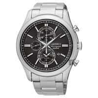 SEIKO 精工 CS 紳士品味計時腕錶-黑/43mm 7T62-0LJ0D(SNAF67P1)