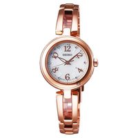 SEIKO 精工 VIVACE 優美時尚電波女錶-銀x鍍玫塊金 1B21-0AC0G(SWFH072J)
