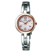SEIKO 精工 VIVACE 優美時尚電波女錶-玫塊金框/26mm 1B21-0AC0O(SWFH070J)