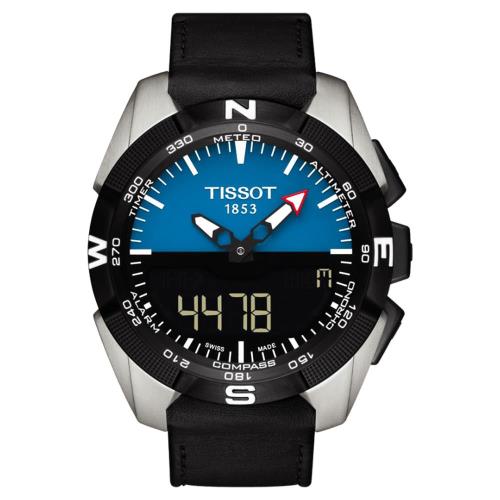 TISSOT T-TOUCH鈦 太陽能觸控錶-藍/45mm T0914204604100
