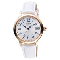 ORIENT 東方錶 花漾年華機械女錶-銀x玫塊金框x白/36mm WJFAC06002W