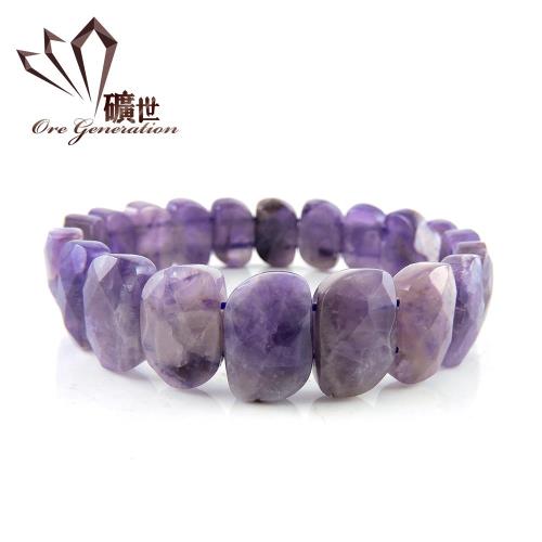 【礦世】開運紫晶手排E546