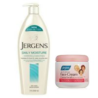 美國原裝Jergens潤膚乳液(24hrs保濕)(21oz./621ml)*2+三效清潔保濕按摩霜(425g)*1