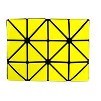 ISSEY MIYAKE 三宅一生 BAOBAO幾何方格亮面3x4名片夾(黃)