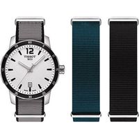 TISSOT 天梭 QUICKSTER 運動生活時尚帆布石英腕錶/40mm/T0954101703700
