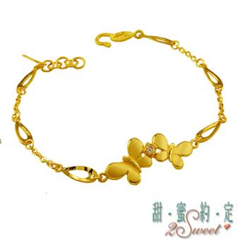 【甜蜜約定】甜蜜純金手鍊-約重1.85錢(HC-S1480)