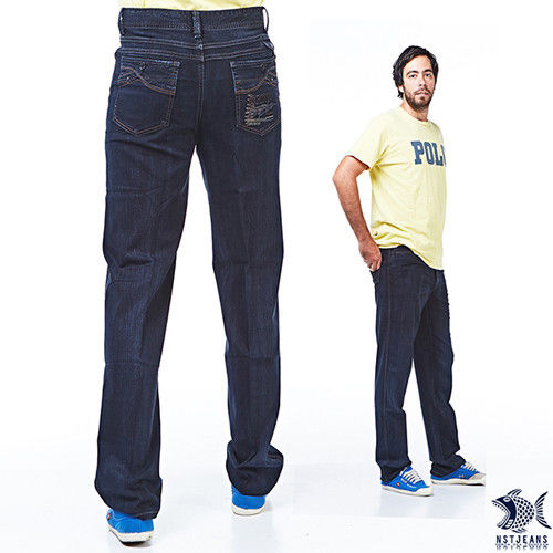 【NST Jeans】390(5512) 義式立體輪廓 粗縫黃金線 原色牛仔褲(中腰) 商務/硬挺/機能布料/涼感紗-行動
