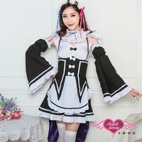 天使霓裳 角色扮演 專屬服侍 甜美燕尾女僕制服表演服(黑F) QF2224