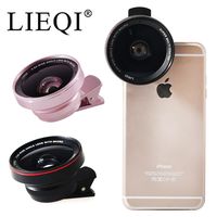 LIEQI 0.6X廣角+10X微距 二合一鏡頭 LQ-025 通用型手機平板鏡頭夾 鋁合金外殼