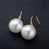【米蘭精品】925純銀耳環珍珠耳飾簡潔低調個性百搭2色73gt31