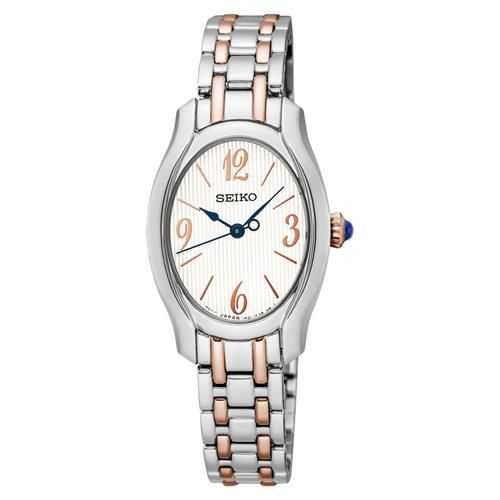 SEIKO 精工 優雅時尚女錶-銀x雙色/24mm 1N01-0SE0P(SXGP57P1)