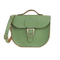 【Brit-Stitch】英國手工製作 牛皮牛奶包 手提包 肩背 側背包 (橄欖綠)