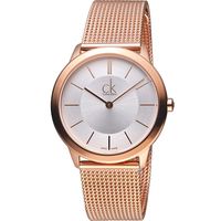 CK Calvin Klein Minimal 俐落米蘭時尚腕錶 K3M22626 玫瑰金色(35mm)