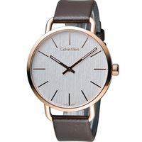 ck Calvin Klein K7B even 系列 頁岩自然風格時尚腕錶 K7B216G6 白x玫瑰金色42mm