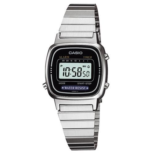 【CASIO】 銀棕梠城市數位電子錶 (LA-670WA-1)