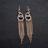【米蘭精品】玫瑰金純銀耳環鑲鑽耳飾典雅流行耀眼流蘇73gt225