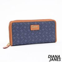 Diana Janes 經典LOGO單拉女夾-藍