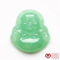 【限量極品】【雅紅珠寶】錢袋滿滿天然冰種全滿綠翠彌勒佛玉項鍊