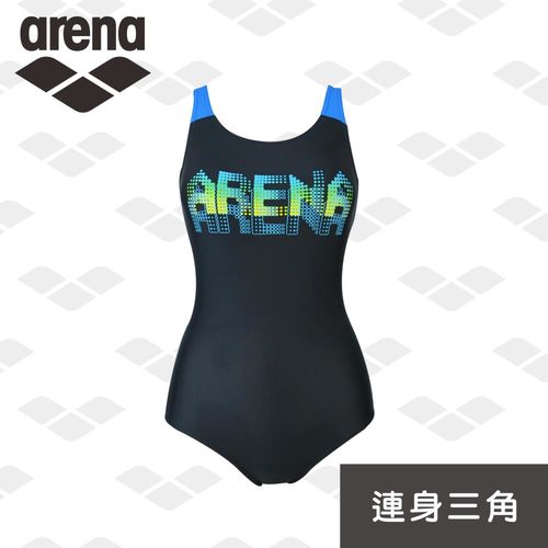 【限量 春夏新款】 arena 女士 休閒款 FSS7227WA 連體三角泳衣 運動 保守 遮肚 顯瘦 修身