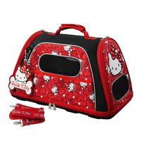 【三麗鷗】HELLO KITTY凡爾賽寵物側背箱-紅色