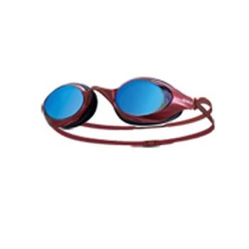【SABLE】黑貂 成人競速型平光鏡片泳鏡-游泳 防霧 防雜光強光 3D鍍膜 紅