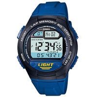【CASIO】 世紀戰魂電子推動錶-藍 (W-734-2A)