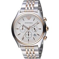 EMPORIO ARMANI Classic 復刻風時尚計時腕錶 AR1998 雙色