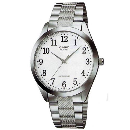 【CASIO】 富豪金銀時尚指針紳士錶-數字白面 (MTP-1274D-7B)