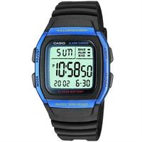 【CASIO】 樂活休閒運動數位錶-藍框 (W-96H-2A)