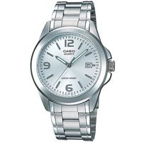 【CASIO】 時尚都會新風格指針錶-銀白色 (MTP-1215A-7A)