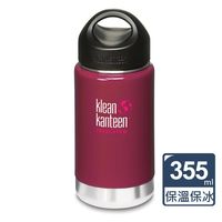 美國Klean Kanteen 寬口保溫鋼瓶355ml(野莓紅)