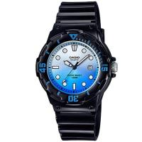 【CASIO】 渲染漸層設計迷你潛水風指針運動錶-黑x漸層藍 (LRW-200H-2E)