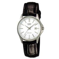 【CASIO】 經典簡約時尚巧小皮帶日曆腕錶-羅馬白面 (LTP-1183E-7A)