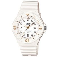 【CASIO】 潛水風運動休閒腕錶-白x金彩時刻 (LRW-200H-7E2)