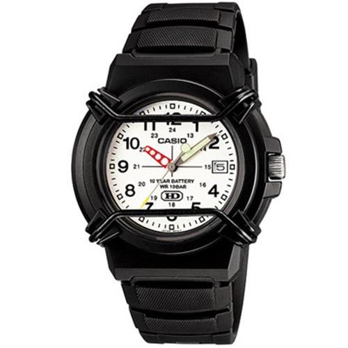 【CASIO】 新版戰鬥軍旅商用指針錶-白面 (HDA-600B-7B)